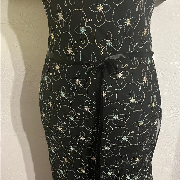 Betsey Johnson Vintage Embroidered Midi Dress Sz 8 - Picture 5 of 10